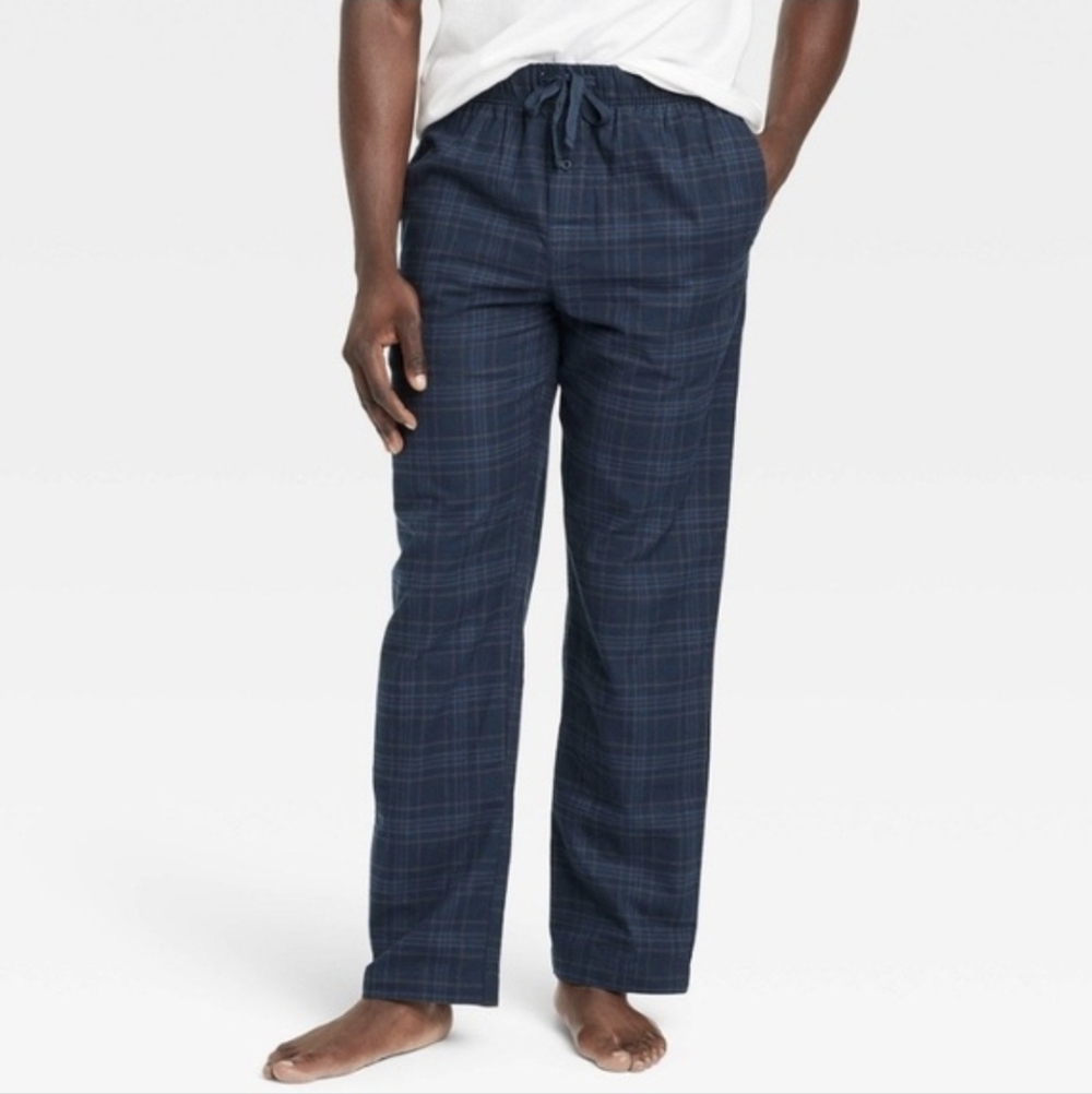 Good Fellow Blue Plaid Lounge Pants Sz XL